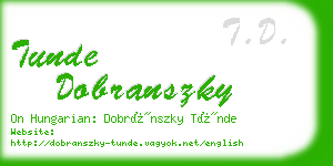 tunde dobranszky business card